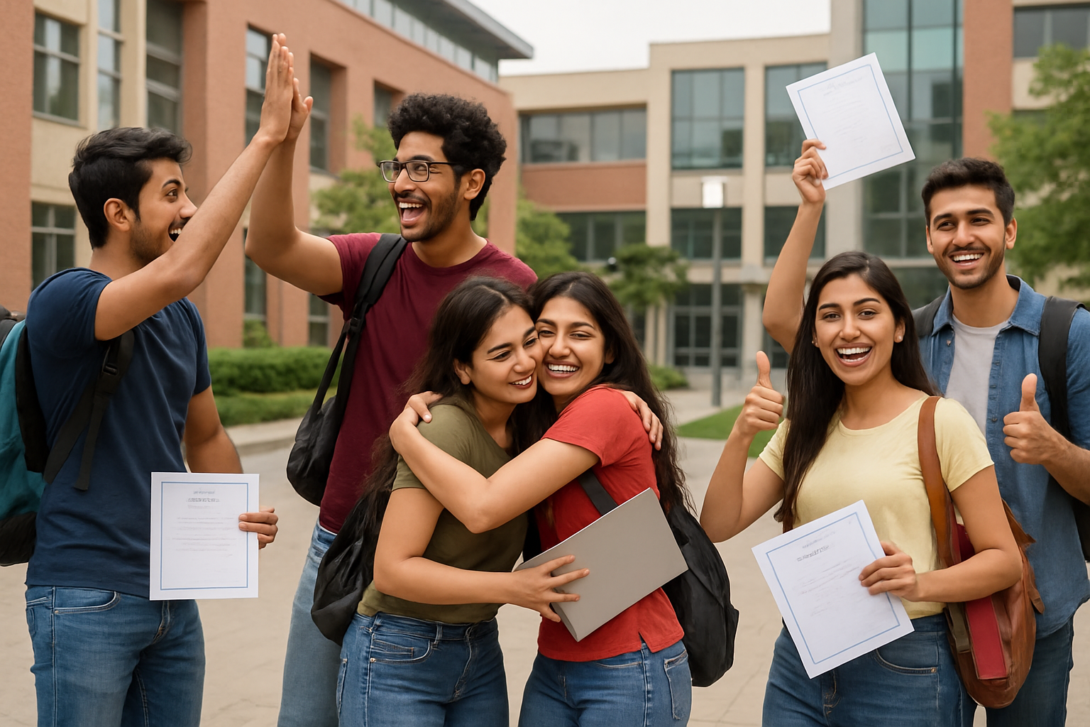 show students of college level, around 20 years of age 